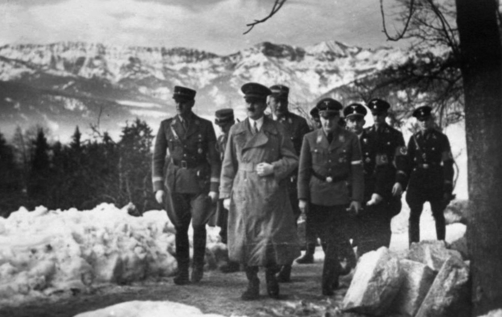 Adolf Hitler meets leaders of the Hitlerjugend and of the SA at the hotel Platterhof on the Obersalzberg